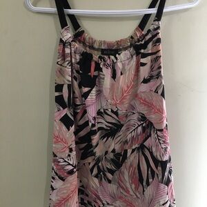 Eclipse Pink and Black Tropical Print Dress